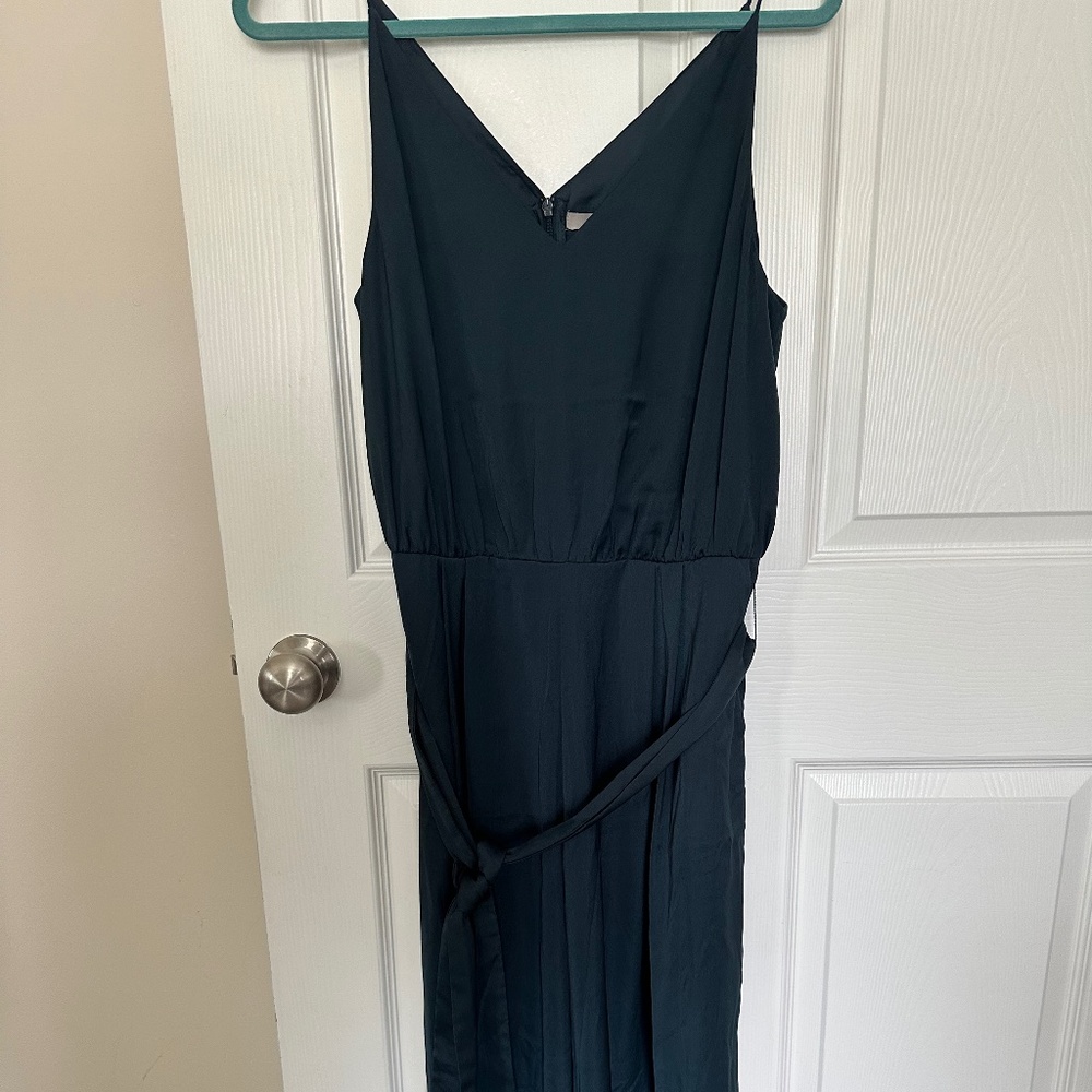 NWT H&M Silky Formal  Wide-legged Teal Jumpsuit